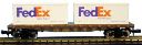 1/160 50' FLAT CARS & 2 CONTAINERS (FedEx)