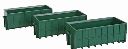 THREE LARGE DUMPSTERS GREEN 